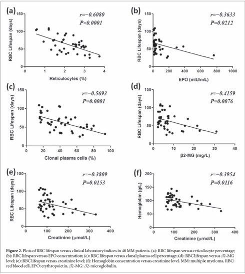 Use of carbon monoxide breath test to assess red blood cell lifespan in newly diagnosed multiple myeloma patients